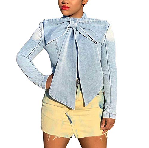 denim jacket ruffle shoulder