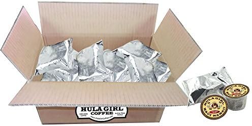 Hula Girl 10% Kona Blend Coffee Single Servings - K-Cup box of 17