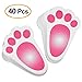 KUUQA Easter Bunny Footprint Rabbit Feet for Kids Easter Party Game Egg Hunt Game 18 x 12cm (40 Pieces)