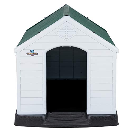 Confidence Pet XL Waterproof Plastic Dog Kennel Outdoor House Extra