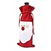 Amberetech 4PC Santa Claus Red Wine Bottle Cover Bags Dinner Table Decoration