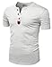 H2H Mens Casual Slim Fit Henley T-Shirts Short Sleeve Crew-Neck Basic Designed