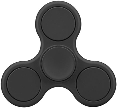 DDSHANG Fidget Spinners EDC Hand Finger Spinner Toys Matte Surface Stress Relieve Tri-spinner Time Killing Toy for Anxiety ADHD Autism Adults Kids Children - Black