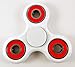 White Tri-Spinner Ceramic Zirconia ZrO2 Center Bearing Fidget Toy Stress Reducer EDC Focus Relieves ADHD Anxiety and Boredom White Body Red Outer Bearing Seals