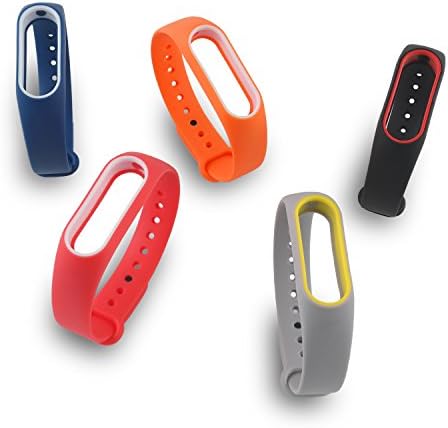 LafeiRabbit 5pcs Replacement Wristband for Xiaomi Band 2, Colorful Waterproof Silicone Wrist Strap Bracelet Accessories for Miband 2nd (No Activity Tracker)