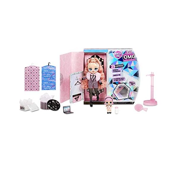 L.O.L. Surprise! O.M.G. Winter Chill Big Wig Fashion Doll & Madame Queen Doll with 25 Surprises