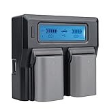 Fotga LCD Dual Battery Charger for Canon LP-E6 LP-E6N 7D 6D 5D Mark II III IV 5Ds 70D 60D 80D Dslr Cameras