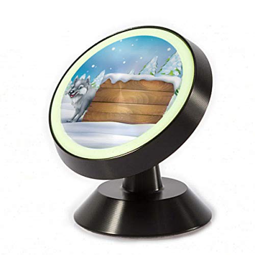 Magnetic Phone Holder Wolf with A Banner Adjustable 360˚ Rotation Universal Car Mount Cell Phone Stand for Phone X/6/6s/7/8/8 Plus/7, Galaxy S9/S9 Plus/S8/S7
