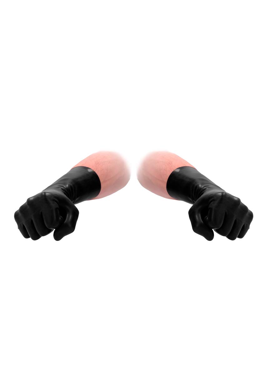 Shots Latex Short Gloves, Black