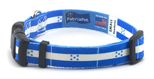 Honduras Honduran Flag Dog Collar by PatriaPet for Small Dogs