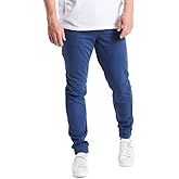 Mugsy Men’s Chino Joggers, Classic Fit, Stretch Khaki Joggers for Men, Comfortable, Flexible, True to Size