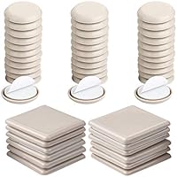 Liyic 48 Combo Pack Self-Stick Furniture Sliders for Carpet,12PCS 2.5in.Square Self Adhesive Furniture Mover Glides & 36PCS 1in. Furniture Moving Pads Furniture Glider Carpet Slider Floor Sliders