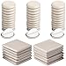Liyic 48 Combo Pack Self-Stick Furniture Sliders for Carpet,12PCS 2.5in.Square Self Adhesive Furniture Mover Glides & 36PCS 1in. Furniture Moving Pads Furniture Glider Carpet Slider Floor Sliders