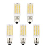 J&C E12 LED Light Bulbs Candelabra Base, 5W (40W Halogen Equivalent), 400LM, Natural Daylight White (4000K), 120V, Mini Candelabra LED Daylight White Bulbs for Home Lighting (Pack of 5)
