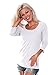 Kavio! Women Slub Jersey Scoop Neck 3/4 Sleeve