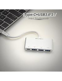 USB 3.1 Tipo C a USB Hub adaptador de 4 puertos USB Hub con USB 3.0 puertos y puerto de carga PD para nuevo MacBook 12" MacBook Pro w Thunderbolt 3 puerto, Pixelbook, HP Spectre, Dell, Galaxy S8 y más tipo c Devi