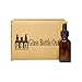 (12 Pack) 1 oz. Amber Boston Round with Black Glass Dropper