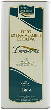 L'Aspromontano 5L Tin Italian Extra Virgin Olive Oil 5 Liters (169 oz)