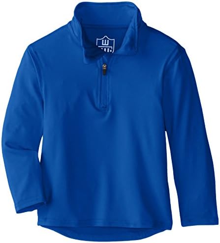 Wes and Willy Little Boys' Performance Pullover Quarter Zip Top, Blue Moon, 6