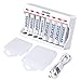 Charger with Batteries Set,Soxono 8Bay AA/AAA Smart Battery Charger with 4-Pack 1.2V 2800mah Ni-Mh AA Rechargeable Batteries and 4-Pack 1100mah AAA Ni-Mh Rechargeable Batteries