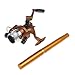Docooler174; Mini Aluminum Pocket Pen Fishing Rod Pole + Reel (Golden)