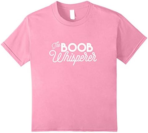 Kids The Boob Whisperer Funny Lactation and Breastfeeding Shirt 8 Pink