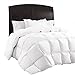 Queen Comforter, Down Duvet Alternative Insert Set with Corner Tabs, All Season Quilted White Hypoallergenic & Reversible, Box Stitched Goose Down Alternative Fill, Brushed Microfiber