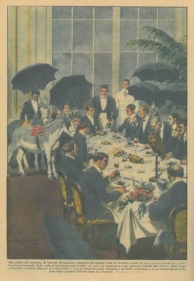 Il venerdÃ¬ 13 gennaio, i membri del famoso Club dei Tredici, vestiti di nero, si sono riuniti per il loro banchetto annuale (con gufi, pipistrelli, specchi rotti, sale rovesciato, ecc.9.
