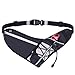 QBStrong Ultra Light Running Belt with Water Bottle Holder, Water Resistant Reflective Running Belt Pouch, Fit iPhone X 8 Plus, Galaxy s9 8 Ideal for Cycling, Fitness, Jogging (Black)