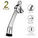 Door Stopper, 2 Pack 4-Inch Kickdown Door Stop, Door Kickstand, Door Stopper Hinge, Metal Door Stopper with a Non-Slip Rubber Tip for Heavy Door, Garage Door, Wood Floor