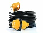 Camco 55501 PowerGrip 25' Cord with 30 AMP Male Standard/30 AMP Female Locking Adapter