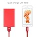 LOVRI 1Pack 3FT 2Pack 6FT Lightning Cable Nylon Braided USB Charging Cable Cord for iPhone SE, 6s, 6s plus, 6Plus, 6, 5s 5c 5, iPad Air mini min2, iPad 4,iPod 5. (Red)