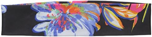 Violet Love Women's Signature Couture Headband, Fresh Black/Pink/Blue Floral, One Size