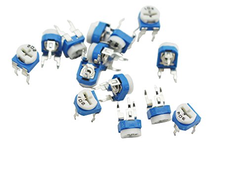 150 Pcs 15 Value 100 ohm- 2M ohm Trimpot Variable Resistor 6mm Potentiometer Assortment Kit