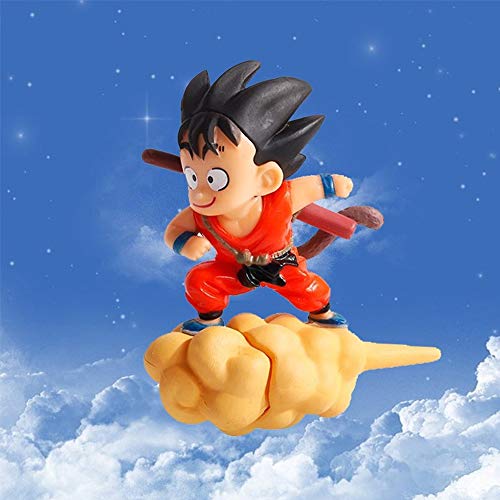 COSMOSS Dragon Ball Red Goyu Car Dashboard Decoration Flying Action Figure Toy Collection, Stick-on Window or Standalone on Dashboard with Adhesive Tape (Red Goku)