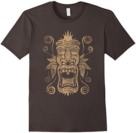 Mens Hawaii Tiki shirt Large Asphalt