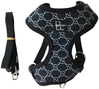 Designer Dogs Custom Adjustable Mesh Harness + Leash | Best Vest Harness for Small/Medium Breed Dogs