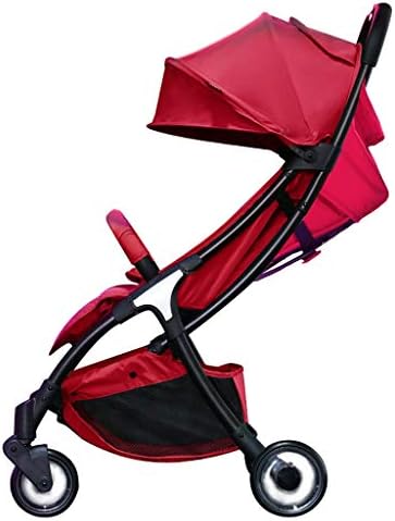 Baby carriage Shockproof high vision stroller with 4 static (fixed) wheels, aluminum alloy stroller, stroller combination stroller baby jogging stroller (black, pink, red, grey, blue) baby cababy carr