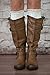 Modern Boho Boot Cuffs Vintage 3 Button Style Women's Boutique Socks Brand Ivory