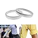 ECYC Women Men Chic Sprung Shirt Garters Sleeve Holders Armbands Silver