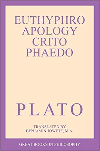 Euthyphro Apology Crito Phaedo Great Books In Philosophy Plato Benjamin Jowett 9780879754969 Amazon Com Books