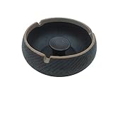 Kinger_Home Ceramic Ashtray, Cigarette Ashtray for Indoor or Outdoor Use, Ash Holder for Smokers, Desktop Smoking Ash Tray for Home Office Decoration (TC-1) (D)