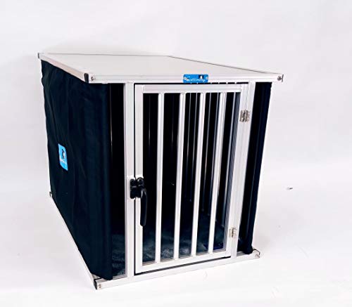 Callieway® ALU DOGBOX/Aluminium hondenkooi voor kantoor of thuisgebruik (alleen verticale balken) (XL=95 (L) x66 (W… - Afbeelding 8