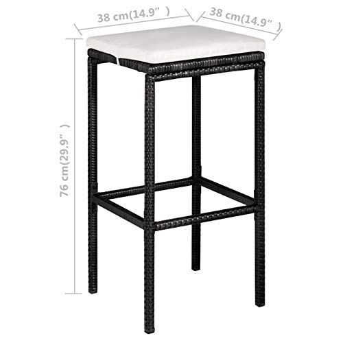 Tidyard Gartenbar Set 5-TLG.Bar-Set mit Kissen Theke Bar Tresen Gartentheke Bartisch Stehtisch Barhocker Barstuhl Barset… – Bild 5