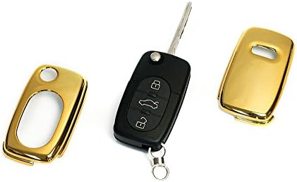 OriginalEuro Gold Remote Flip Key Cover Case Skin Shell Cap Fob Protection S Line for Early Audi