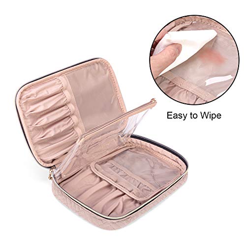 Yarwo Travel Makeup Brushes Bag, Portable Cosmetic Bag for Makeup Brushes (up to 9.4" )and Cosmetic Essentials, Pale Mauve (BAG ONLY) 3 Yarwo Travel Makeup Brushes Bag, Portable Cosmetic Bag for Makeup Brushes (up to 9.4" )and Cosmetic Essentials, Pale Mauve (BAG ONLY)