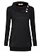 Miusey Womens Raglan Long Sleeve Cowl Neck Pullover Casual Tunic Sweatshirts with Pockets