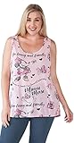 Disney Womens Plus Size Tank Minnie Mouse All Over Print Lightweight Top (2X)