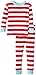 New Jammies Little Boys' Toddler Snuggly Pajama Classic Stripes, Red/White, 4 Toddler