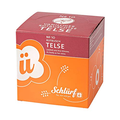 Schlürf Rotbuschtee "Telse" No. 10, Schlürfel Bio-Rotbuschtee mit Vanille, Display mit 27 Pyramiden-Teebeuteln in Würfeln einzeln verpackt, 67,5g (27 x 2,5g) – Bild 6